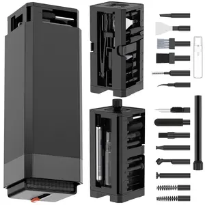 32 in 1 Multi-Functional Cleaning Kit for Electronics Devices, Keyboard Cleaning Kit with Brush, Computer Laptop Cleaner Kit, Phone Cleaning Tool, Multi-Function Cleaner Kit for Earbuds, Mobile Phones, Computer, Monitor, Headphones, Laptop, Camera, Lens P