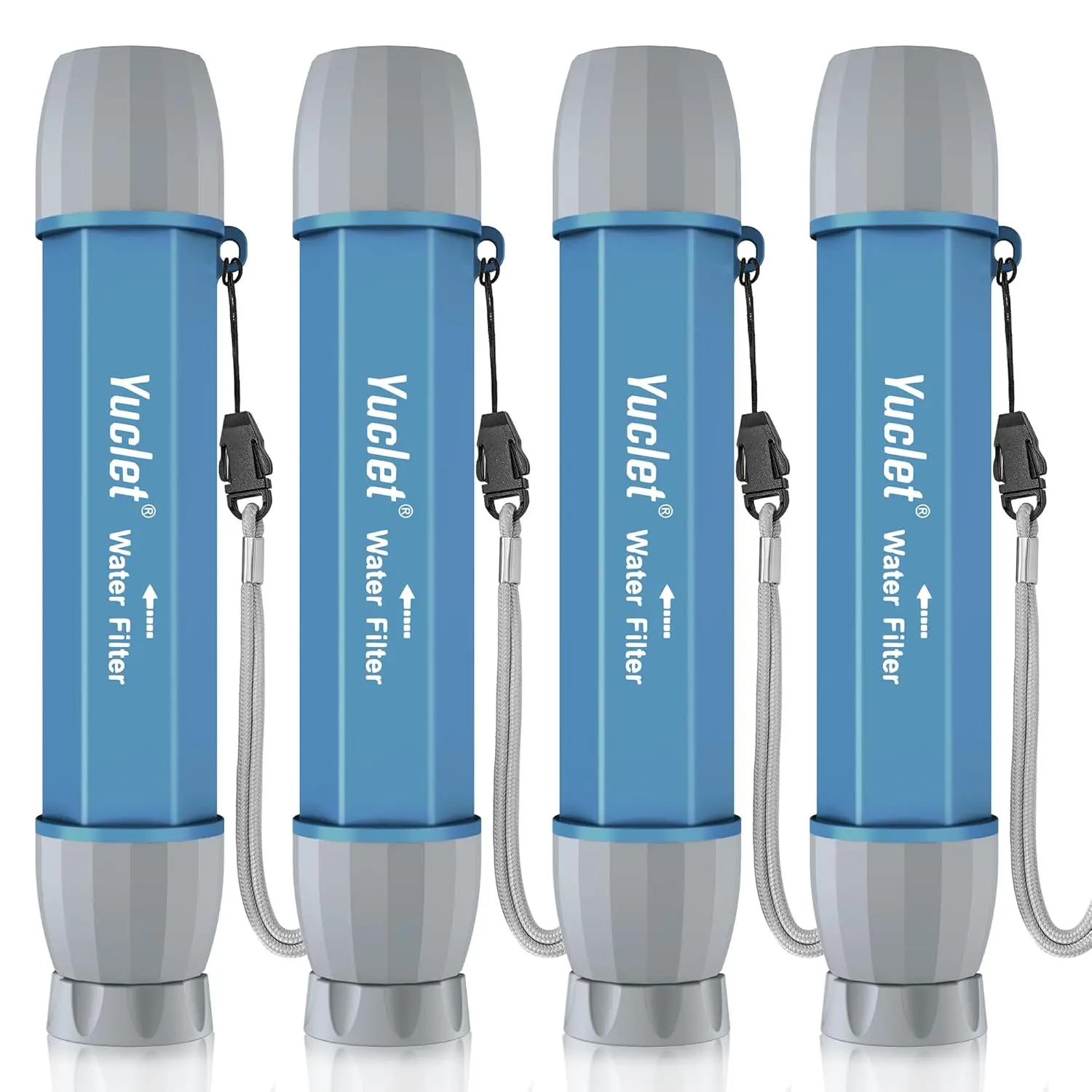 4 Pack Water Filter Straw Portable Personal Water Filtration System Water Purifier for Camping Hiking Travel Emergency Survival Hunting Family Outing
