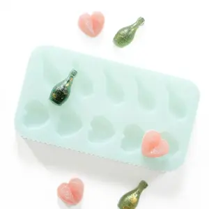 EmeryPets Pupsecco + Heart Treat Mold I Make Frozen, Baked, Gummy Treats, or Make Cute Ice Pops For Yourself! 100% Food Grade Silicone One Hand Accessible