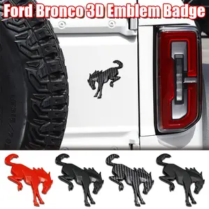 Ford Bronco Car Trunk Badge Sticker, 3D Horse Logo Decal, Waterproof Sunproof Wear-Resistant Scratch-Proof, Strong Adhesive, Universal Fit, Sticker For Cars