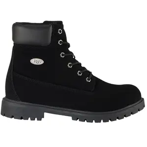 Lugz Mens Rucker Hi Round Toe Lace Up Casual Boots Ankle - Black