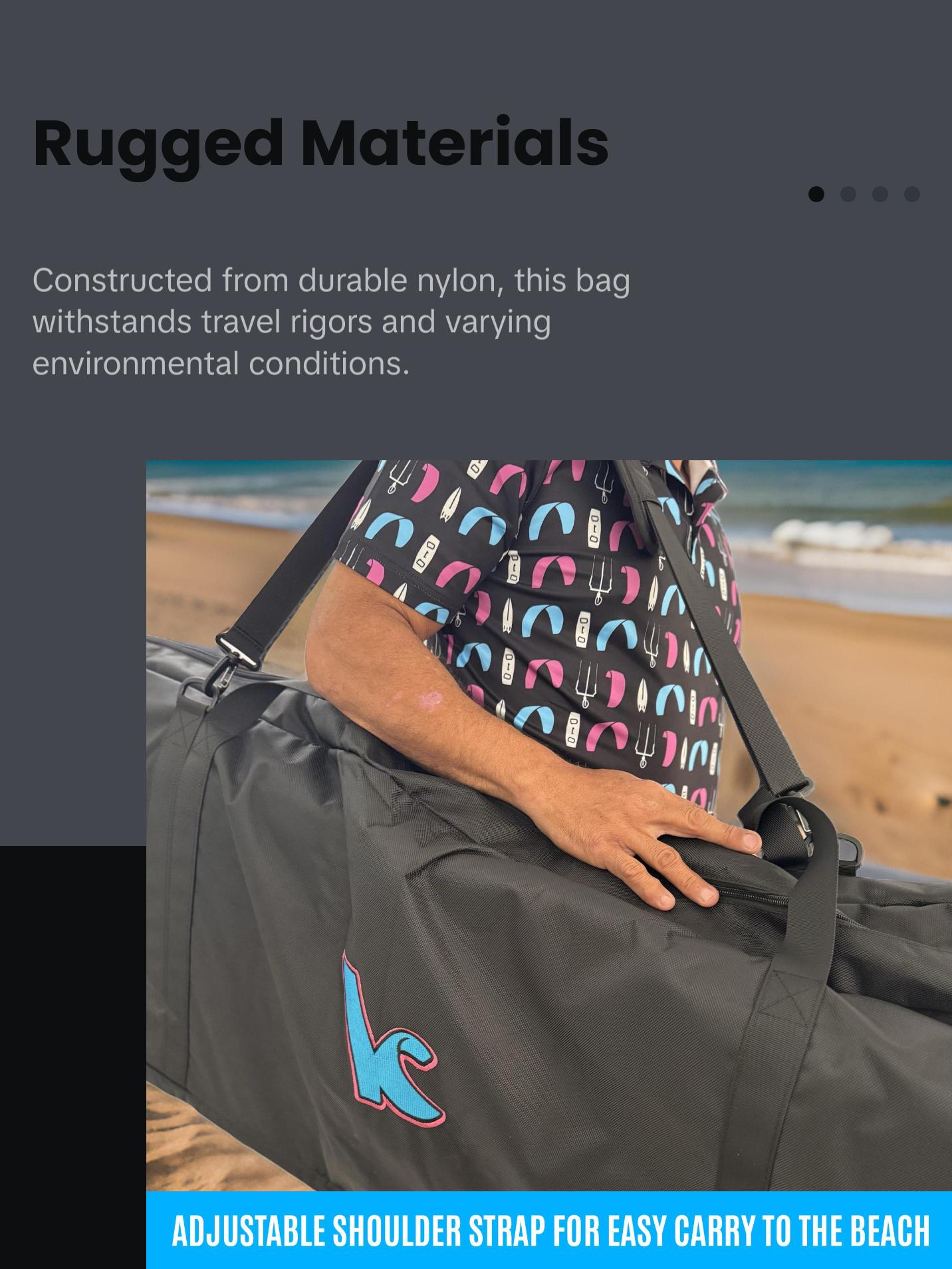 Kite Kulture Two Board Bag – Durable, Padded Kiteboard Bag for Two Boards up to 145cm