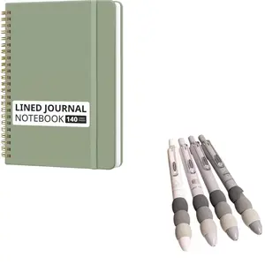 2-Piece Set Cartoon Sponge Pen and A5 Spiral Notebook, 0.5mm Ink, 140 Pages, School Office Use, Perfect Gift