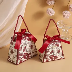 2025 new sugar box, party small gifts, wedding candy box, happy candy bag, high-end creative wedding niche candy gift box carton