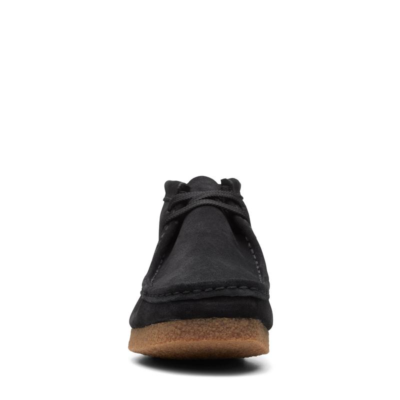 Clarks Shacre Boot Black Sde Men's Lace Closed Suede Footwear with Rubber sole for Comfort and Walking Shoes