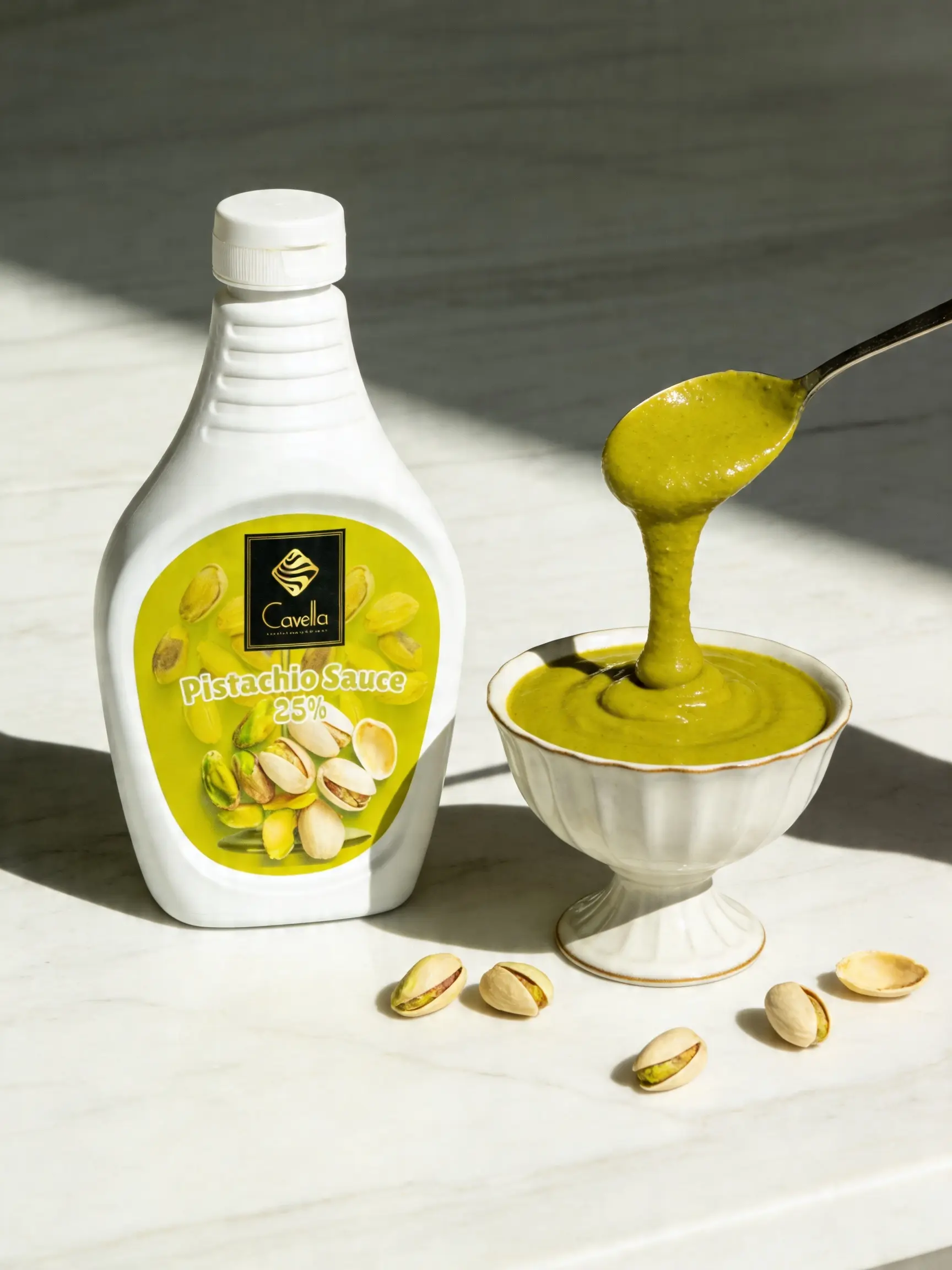 Pistachio Sauce Real Pistachios Drizzle 700ml | Cavella