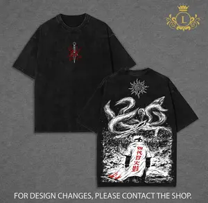 Limited Edition Minato Namikaze - NRT Anime Graphic Tee Vintage Washed Shirt Unisex Streetwear Fourth Hokage Anime Shirt Kurama Nine Tails Tee Naruto Anime Clothing Gift for Anime Lovers Fans