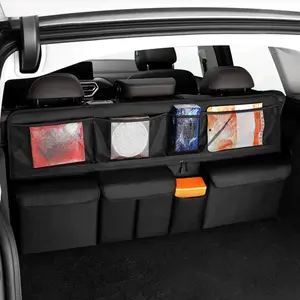 Car Trunk Organizer, Backseat Hanging Organizer with 9Large Storage Bags, Multi-Function Space-Saving CarInterior Storage Accessory, Car Accessories