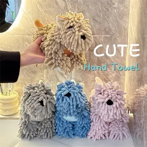 Chenille Hand Towel, Soft Absorbent Chenille Ball Towel, Microfiber Towels for Bathroom, Super Absorbent Towel