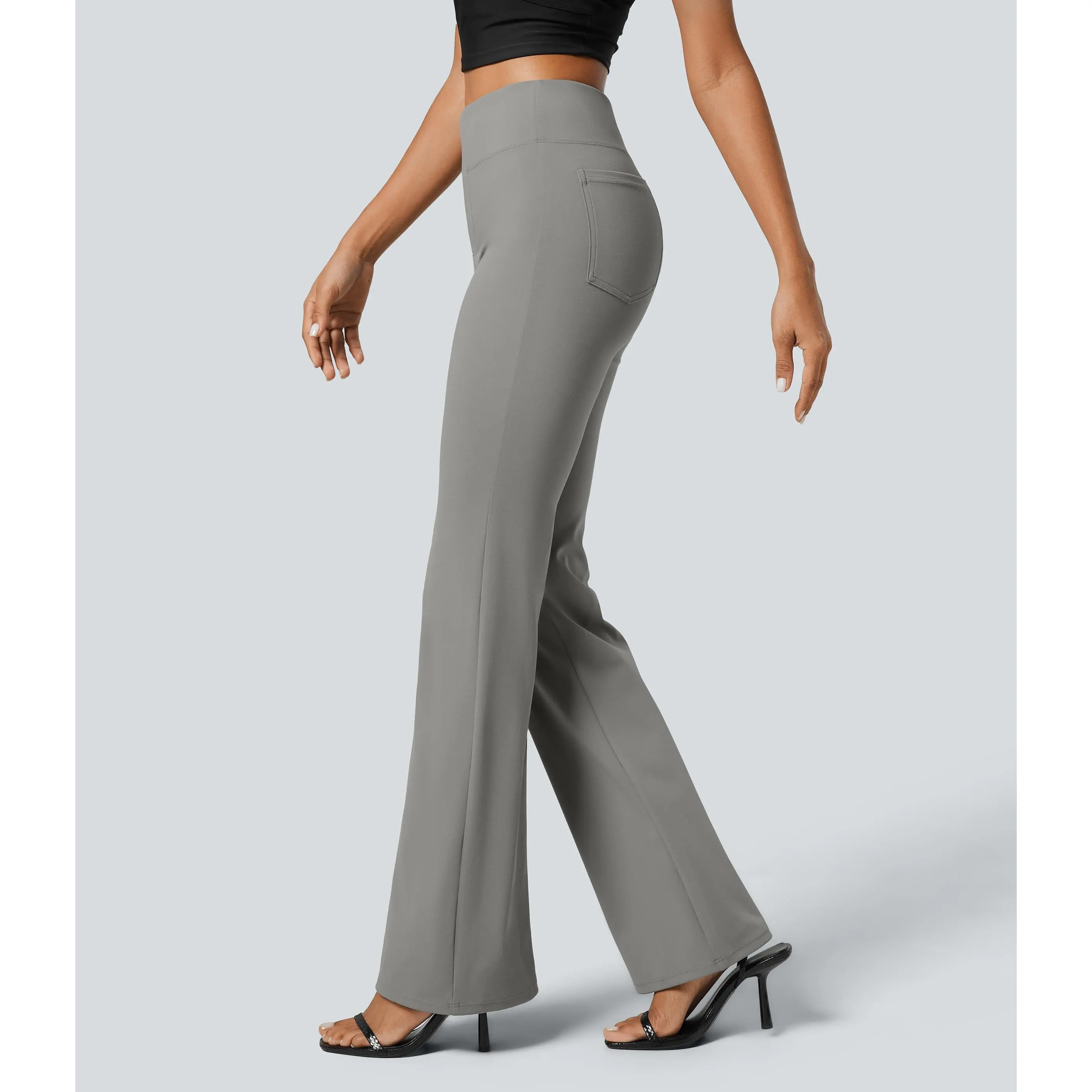 【Creator’s Pick】Halara Flex High Waisted Back Side Pocket Slight Flare Work Pants 【Creator’s Pick】Halara Flex High Waisted Back Side Pocket Slight Flare Work Pants