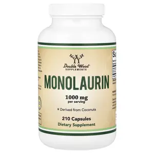 Double Wood Supplements Monolaurin, 210 Capsules (500 mg per Capsule)