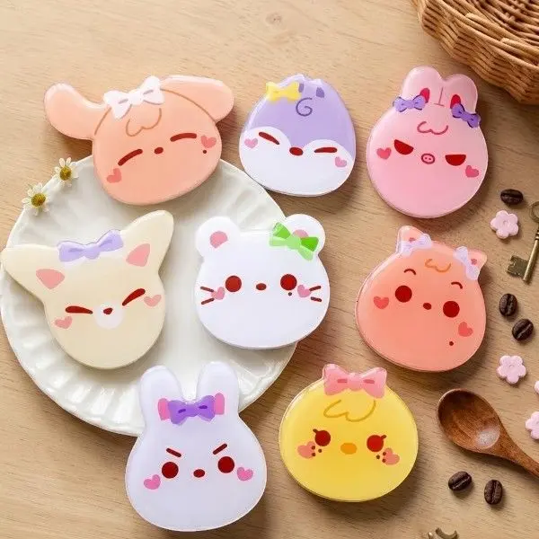 Kpop Aesthetic Phone Grip Stand | Kawaii Pastel Animal Phone Holder | Cute Bunny Cat Bow Heart Y2K Phone Accessory
