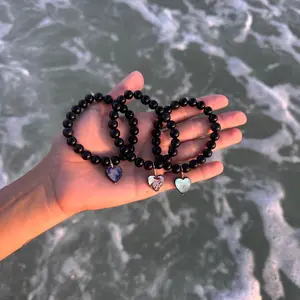 abalone heart charm bracelet