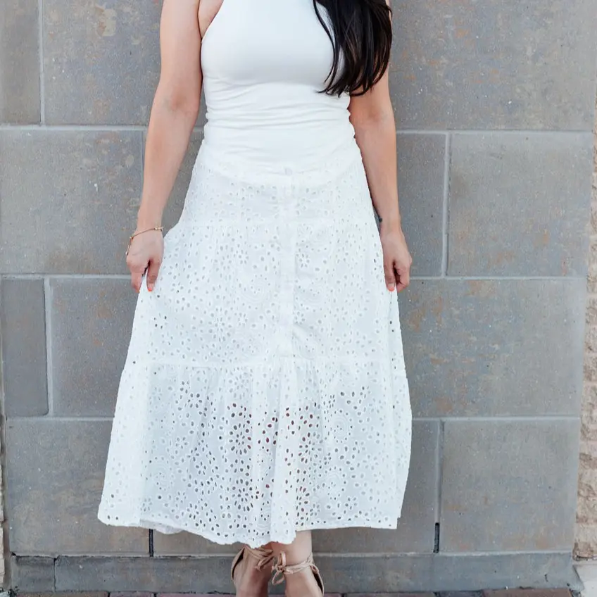 Avery Eyelet Skirt