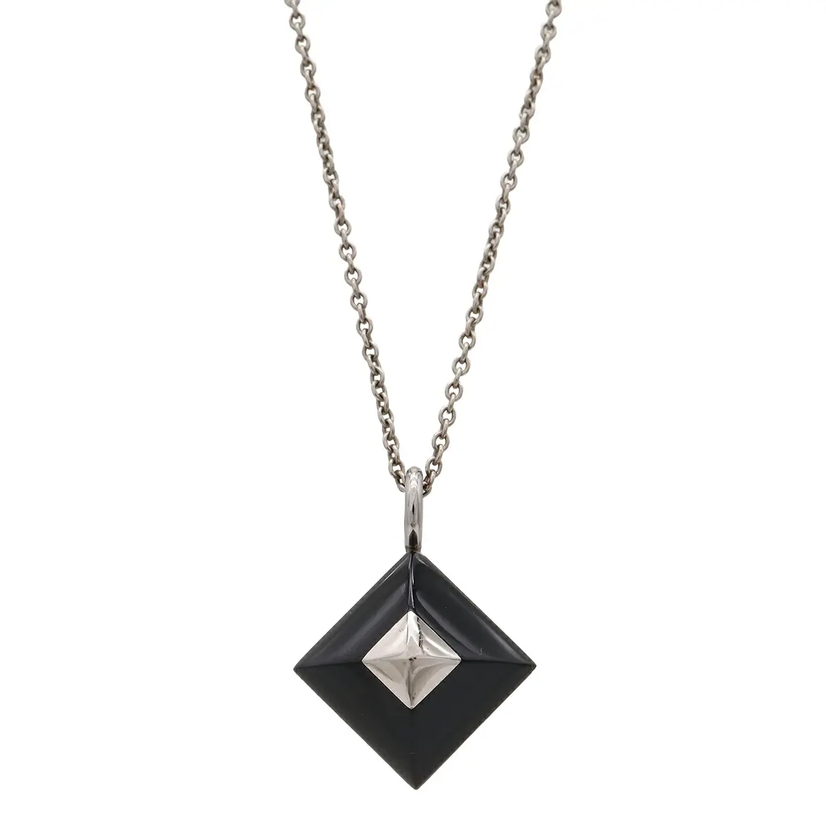 Pre-owned HERMÈS Iron Small Leather Goods Hermes Medor Cupidon Necklace