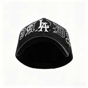 Los Angeles fashion, black LA letter plush super cool trendy design hat, adjustable, embroidered baseball cap, stylish outdoor sun hat