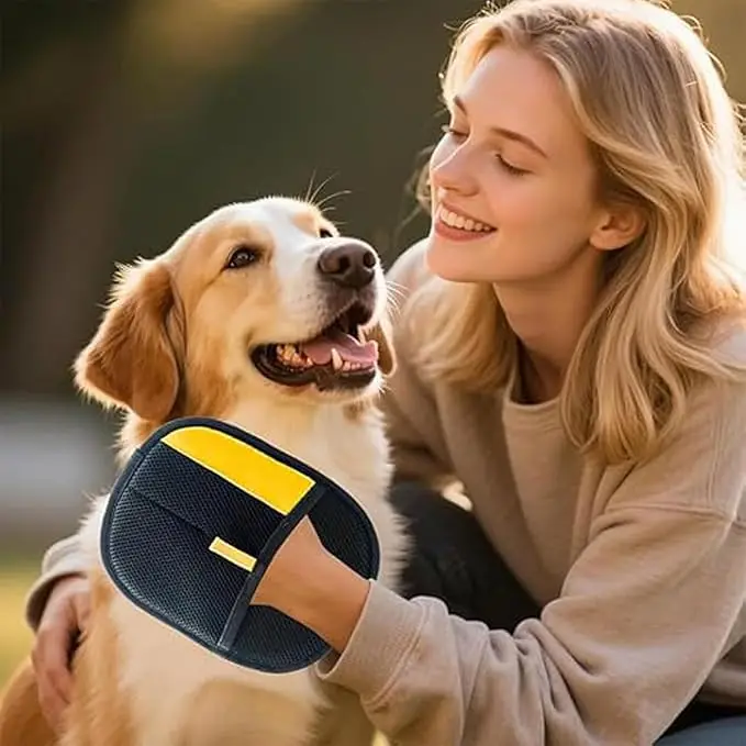 Electrostatic Pet Hair Removal Gloves, Reusable Cat & Dog Hair Remover for Couch, Furniture, Carpet, Car Seat, Upgraded Animal Fur Removal Tool, Cat G