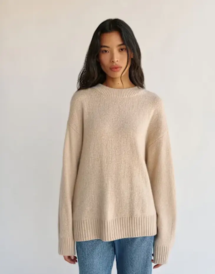 REFORMATION Cove Cashmere Oversized Crew