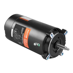 【Summervibes】VEVOR 1.5 HP Pool Pump Motor, 56J Frame, 115V(13.6 Amps)/230V(6.8 Amps) 3450 RPM, 60Hz, 1.3 Service Factor, 90μF/250V Capacitor, CCW Rotation Round Flange Replacement Motor