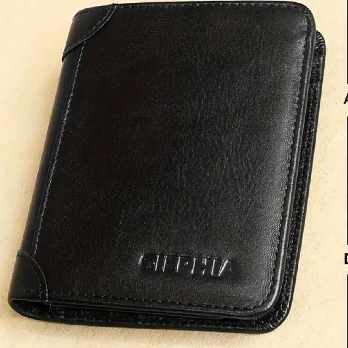 Men’s Top Layer Leather Trifold Wallet With ID Window RFID Blocking