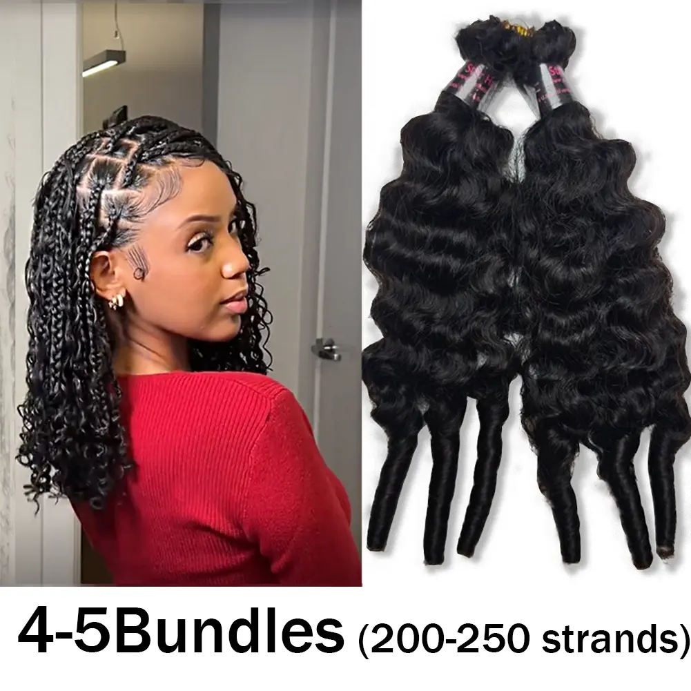 Bora Bora Braids Feather Crochet Hair Burmese Curly Crochet Hair Braids Natural Black 1B# Human Hair Extension