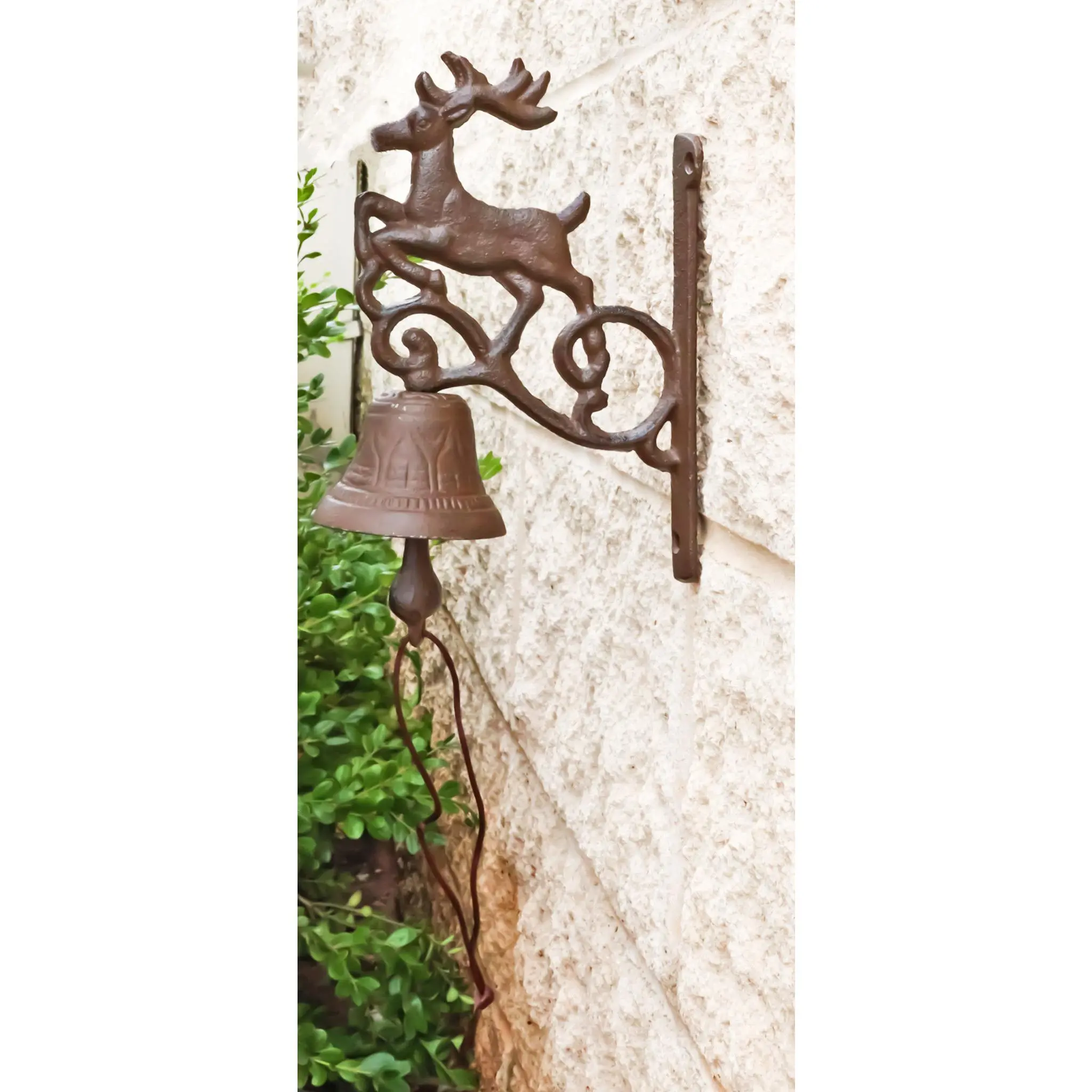 Hand Painted Cast Iron Western Stag Deer Doorbell - Rustic Home Decor Statue, Outdoor Wall Yard Decor, Vintage Doorbell, Outdoor Decor