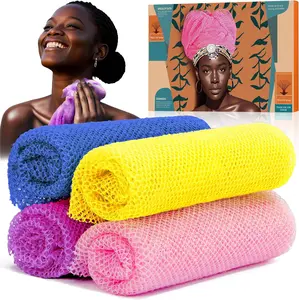African Exfoliating Mesh Sponge – Bath Sponge for Smooth, Clean Skin, Hygienic Shower Accessory