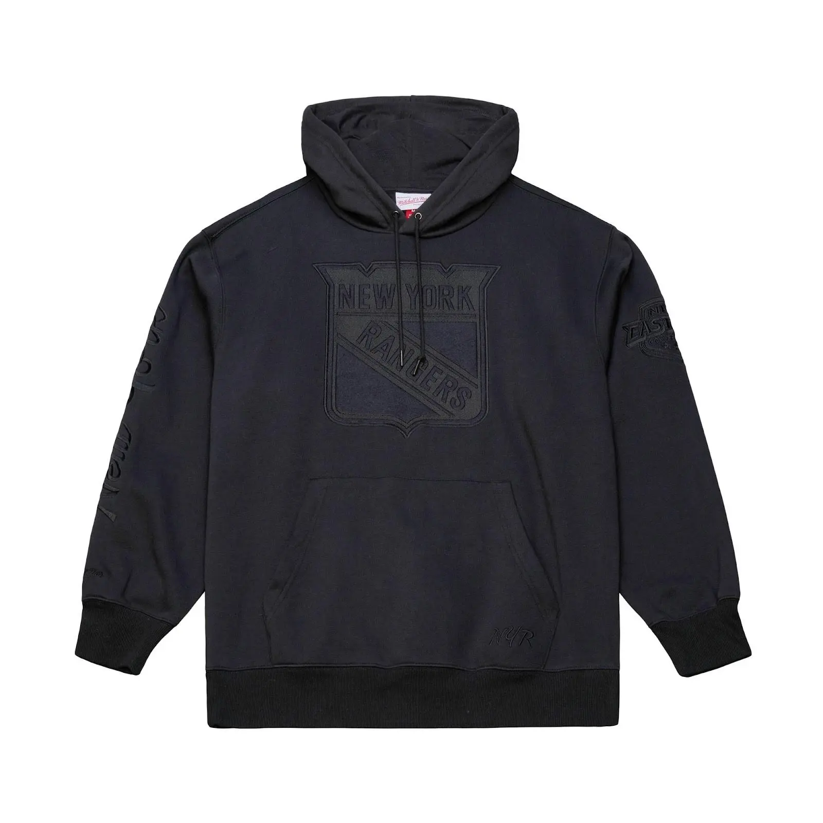 New York Rangers Black Phantom Fleece Hoodie NHL Throwback Sweatshirt Vintage Fan Gear Mitchell & Ness