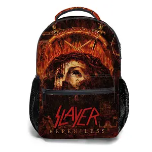 Slayer-Band-Backpacks for Girls, Cute School Backpack for Girls Boys, Aesthetic Bookbag for Teens, Lightweight Classic Backpack for Travel, Work, Picnic A-55