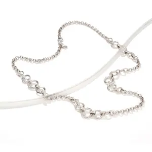 Christian James by Scott Grimes Sterling Ripple Circle Link 24" Necklace, 33.0g