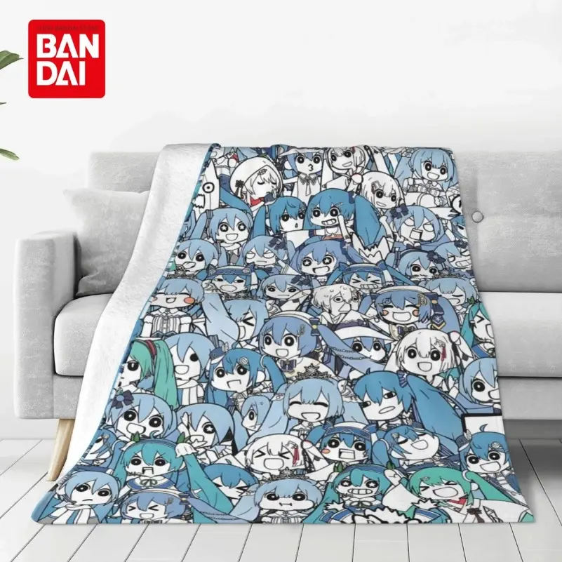 Hatsune Miku Weak Voice Anime Lightweight Throw Blanket - Wrinkle-Resistant, Pilling-Resistant, for Lounge Sofa, Air Condition Sleeping, Kids Bedding, Lightweight Blanket