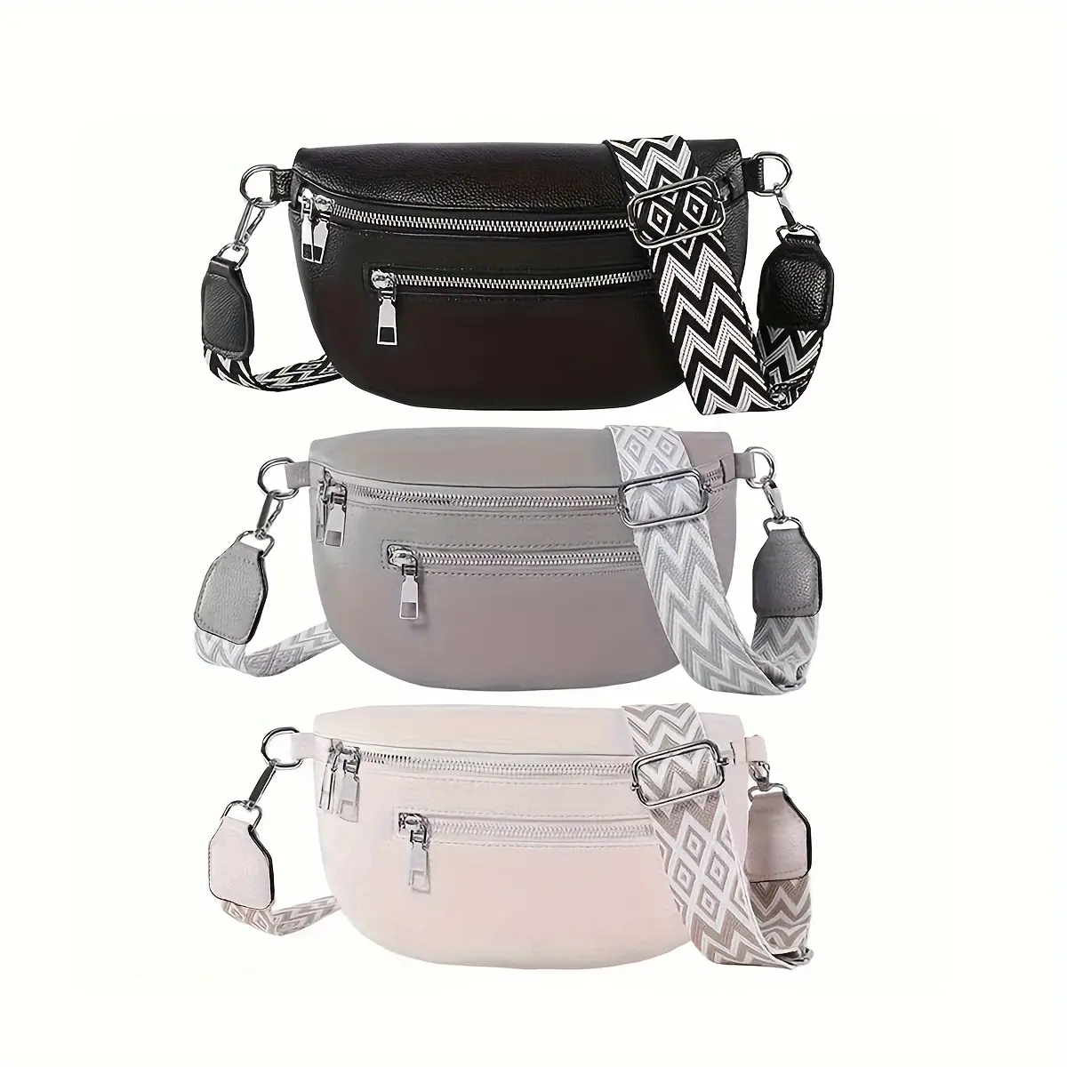 Soft Leather Women Fashion Casual  Saddle Bag Fashion Chest Bag Single Shoulder Crossbody Bag Travel Mobile Phone