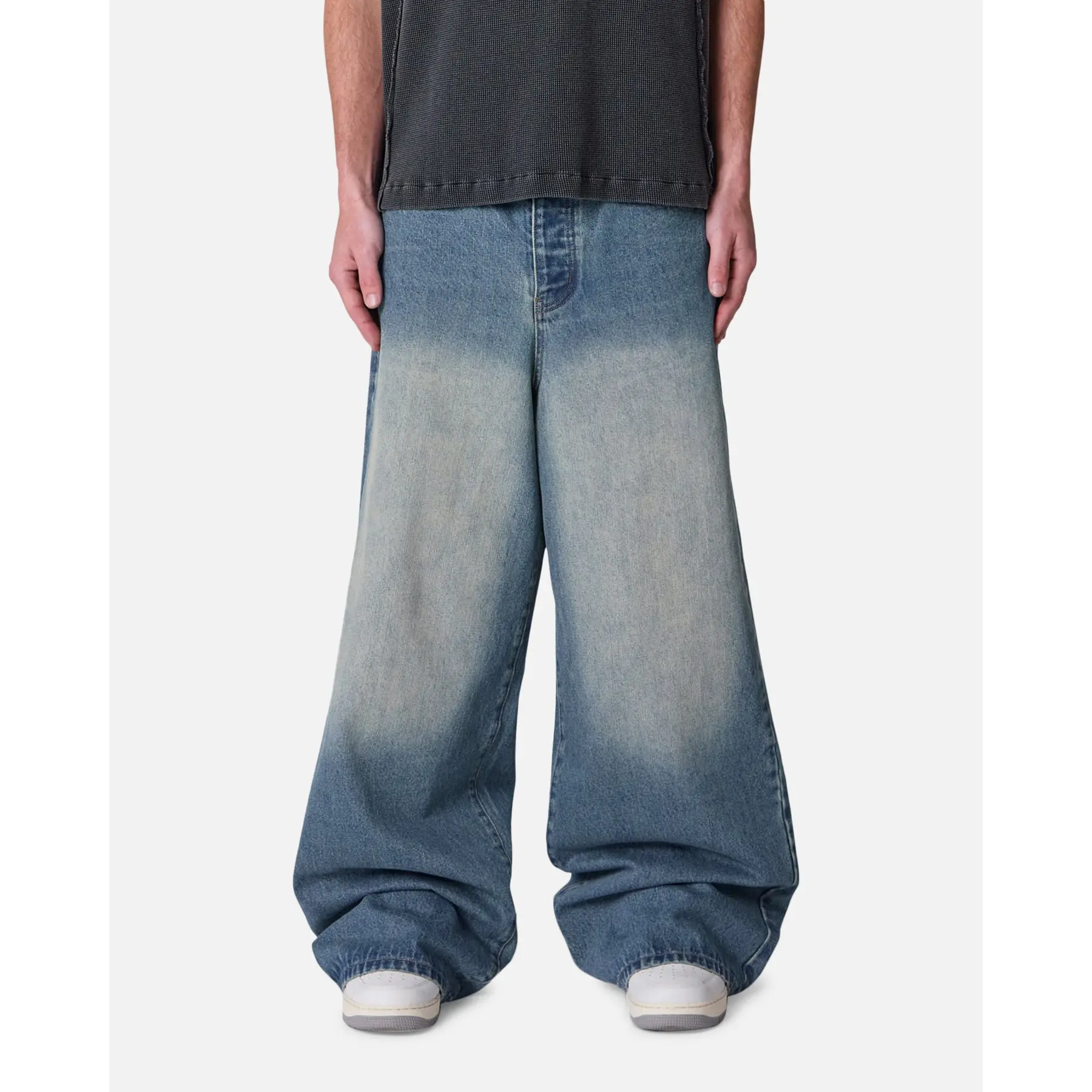 MNML Rave Washed Jeans Medium Blue