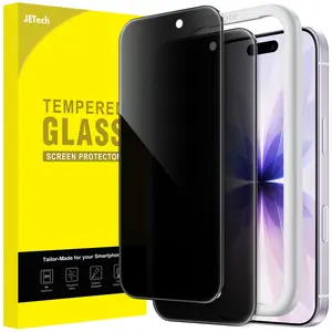 JETech Privacy Screen Protector for iPhone 17 Series, Anti-Spy Tempered Glass Film with Easy Installation Tool, 2-Pack