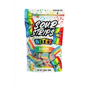 Sour Strips Bites Rainbow Candy 6.35oz – Sour Chewy Fruit Bites