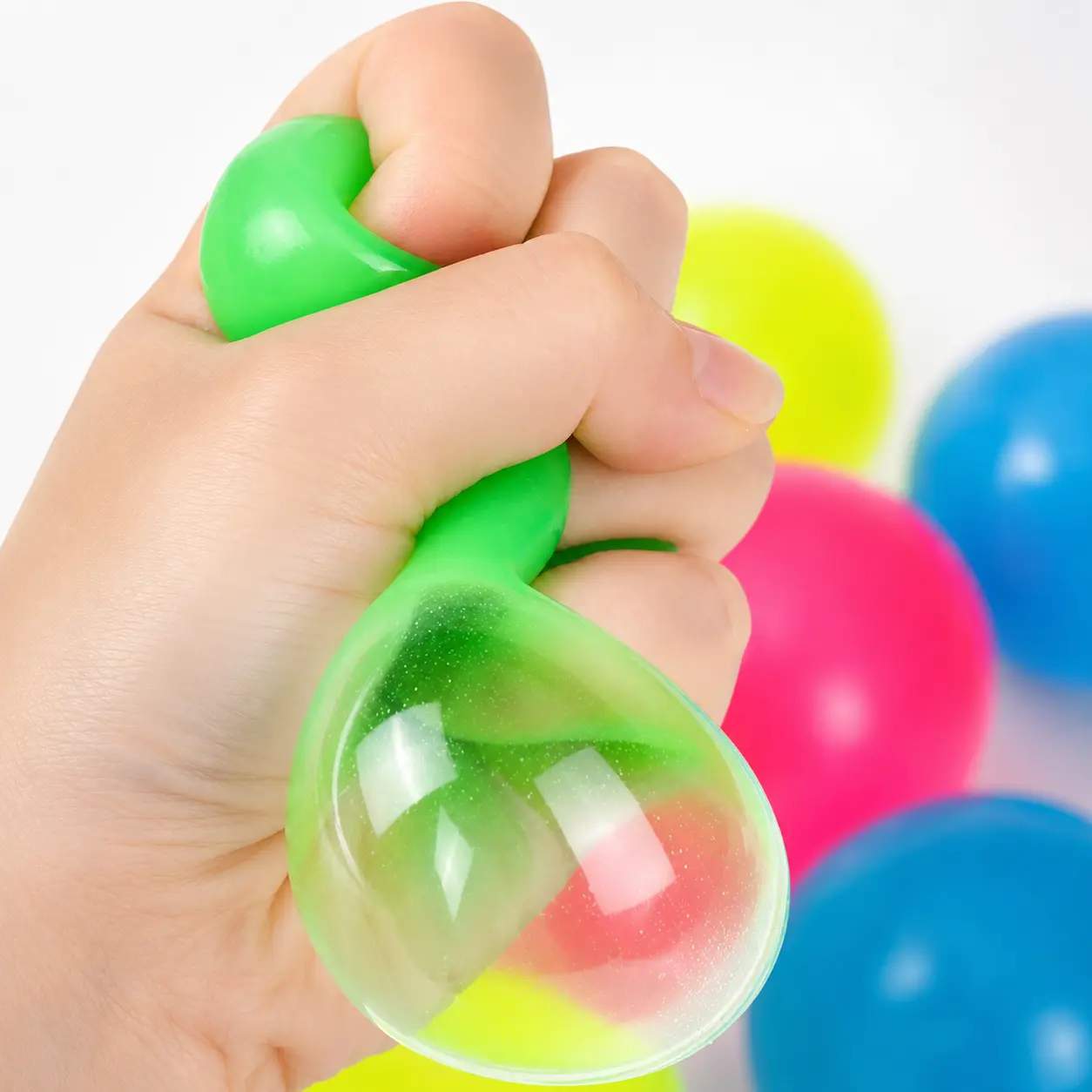 Glow Sticky Balls for Ceiling, 5-Pack Glow-in-the-Dark Sticky Wall Balls, Washable Reusable Sensory Fidget Toys for Kids & Adults, Lights-Off Fun, Screen-Free Indoor Play, Party Favors, Stocking Stuffers, Birthday Gifts, Travel Toys & Rainy Day Activities