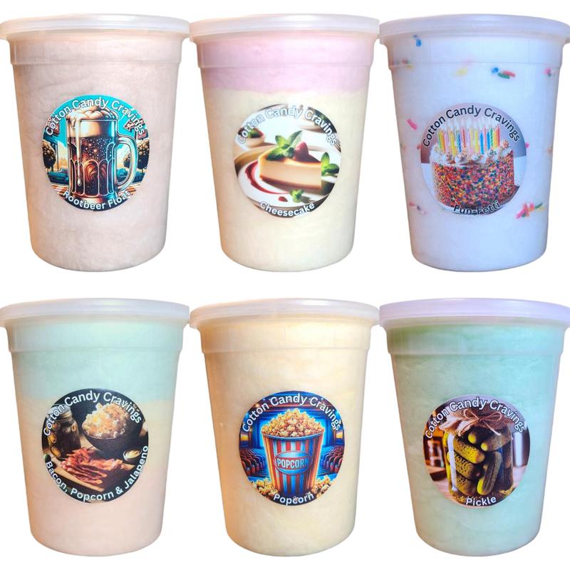 Tubs of Cotton Candy - Cotton Candy Cravings Snack Sweet