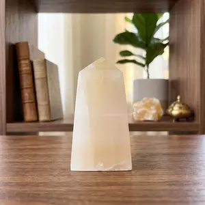 Honey Calcite Gemstone Point Polished Crystal Tower 3.5"
