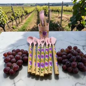 Hand painted utensils set