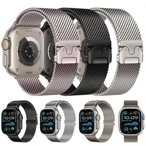 Milanese Loop for Apple Watch Strap, Compatible with Iwatch S10 46mm-38mm, Butterfly Clasp Design, Ideal for Men & Women, Milanese Mesh Band, Smart Watch Accessories, Milanese Loop Band