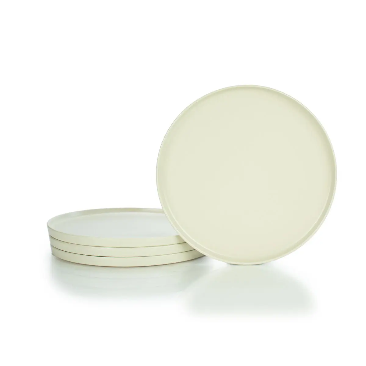 Everything Kitchens Modern Flat 11" Dinner/Charger Plates (Set of 4) | Beige