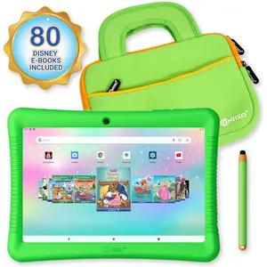 Contixo K102 10" Kids Tablet and Tablet Bag Bundle, 32GB Storage, 80+ Disney eBooks, Kid-Proof Case