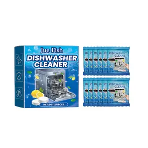 Jue-Fish Dishwasher Effervescent Tablets, Kitchenware Heavy Oil Stain Remover, Tableware Cleaning Detergent