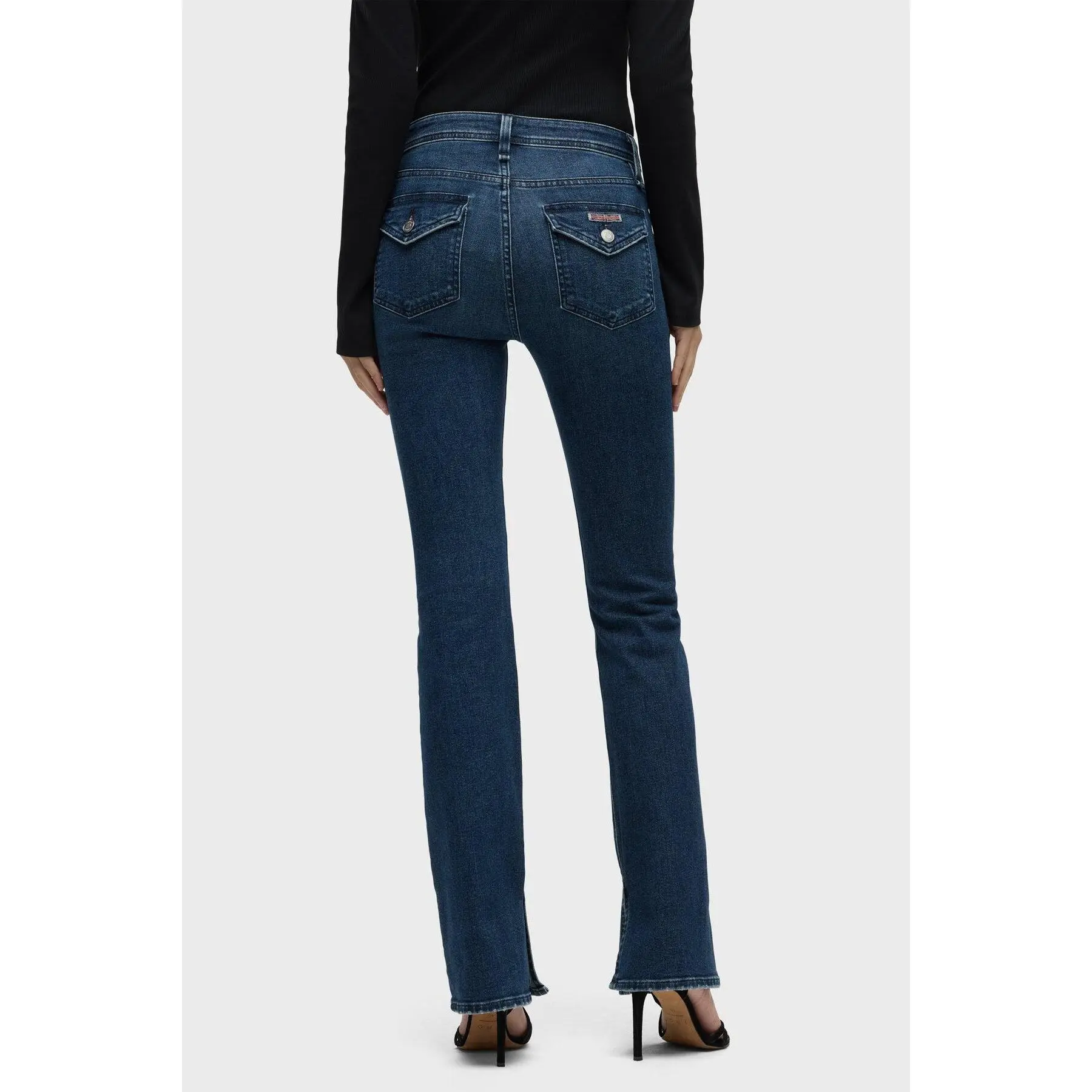 Barbara High-Rise Bootcut w/ Flap Jean