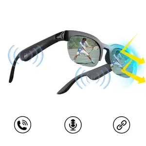 Smart Bluetooth Glasses, Smart Music Glasses, with Intergrated Microphone and Speaker, Smart Wireless Headphones for Both Men and Women, Sunglasses, Polarized Lenses, Sun Protection, and Anti-glare Treatment, Smart Audio Glasses
