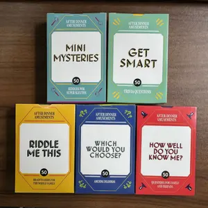 50 Mini Puzzles After Dinner Entertainment, Friends' Logic Challenge Game, Stimulate Detective Spirit, Mind Training, Perfect for Parties & Social Events