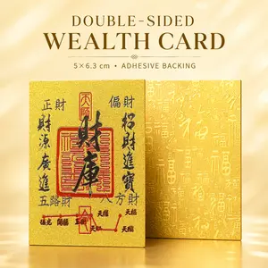 Wealth Vault Card, Abundance-Inspired Feng Shui Decor Card, Lucky Wallet Insert for Desk, Phone Case & Home Office Gift