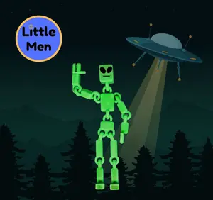 3D Printed Articulated Alien Fidget Toy | Flexible Stress Relief Sensory Toy for Kids & Adults | ADHD Anxiety Desk Toy | Fun Collectible Toy