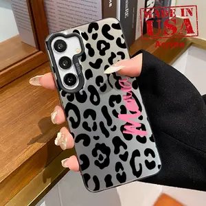 Leopard Mama Patterned Phone Case Compatible with Galaxy S23 Ultra S24 Plus S25 S22+ Shockproof Drop Protection Durable PC Smartphone Cover Cellphone Protective