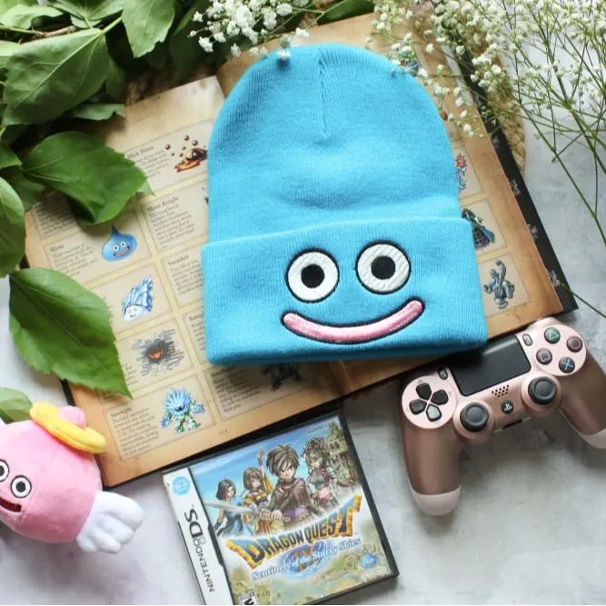 Dragon Quest Slime Face Beanie | Embroidered | One Size Fits Most